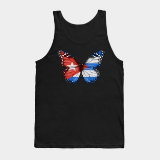Cuban Flag  Butterfly - Gift for Cuban From Cuba Tank Top